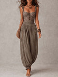 Chioni™ Ensemble en dentelle avec bandeau et pantalon sarouel plissé