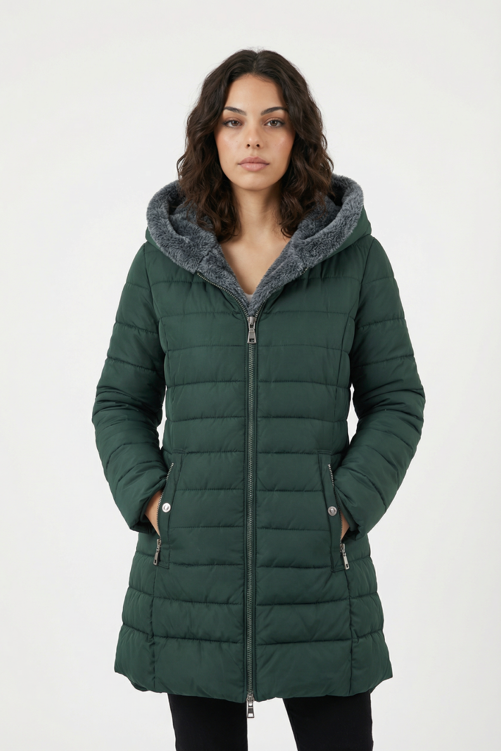 Manteau matelassé doublé polaire