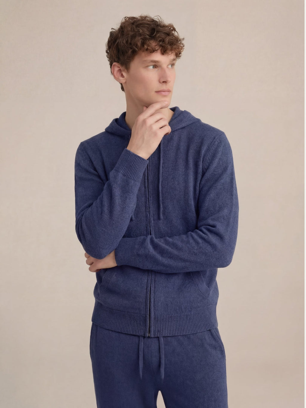 Ensemble Signature bleu marine à capuche