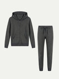 Ensemble Signature gris foncé à capuche