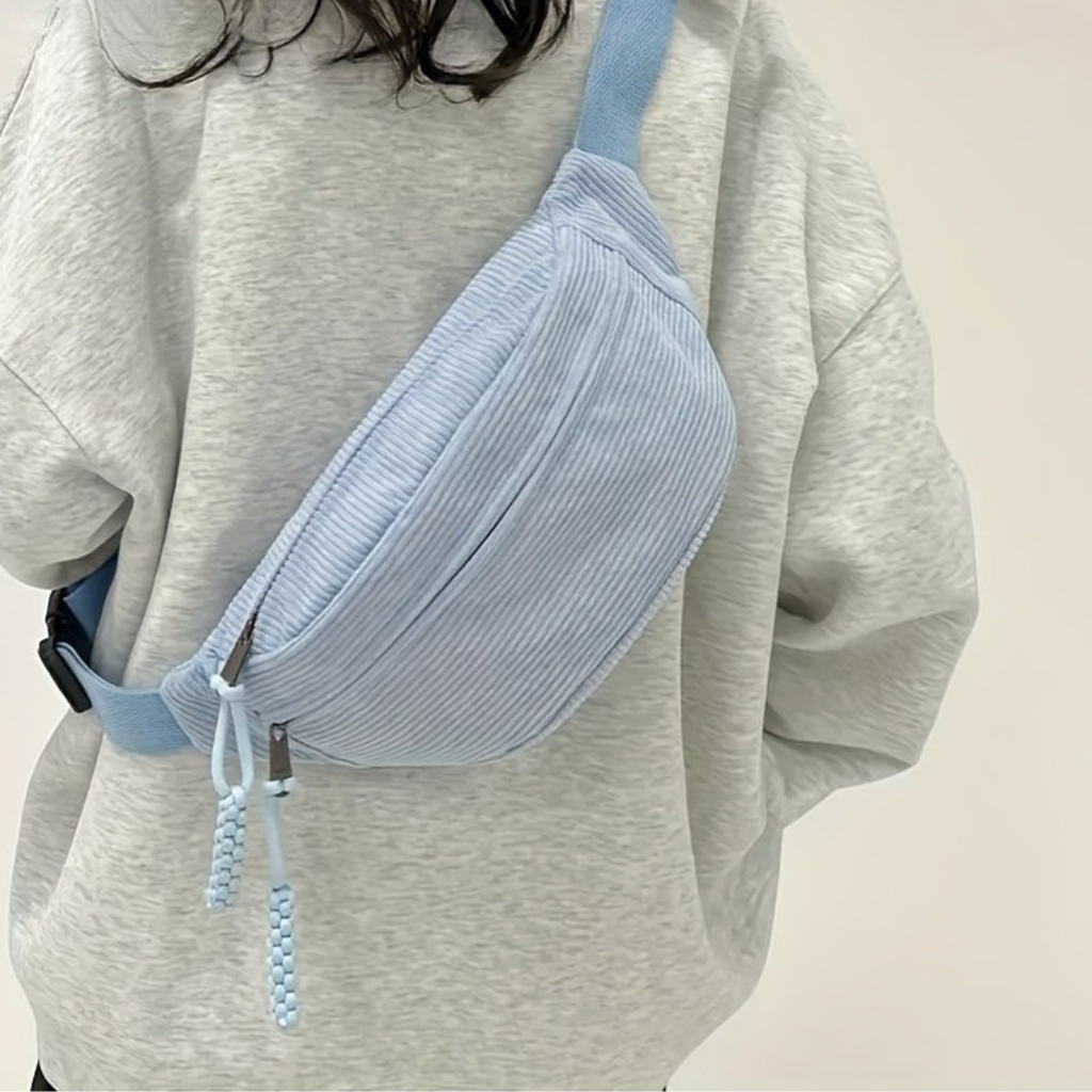 Petra | Schultertasche aus Rippsamt