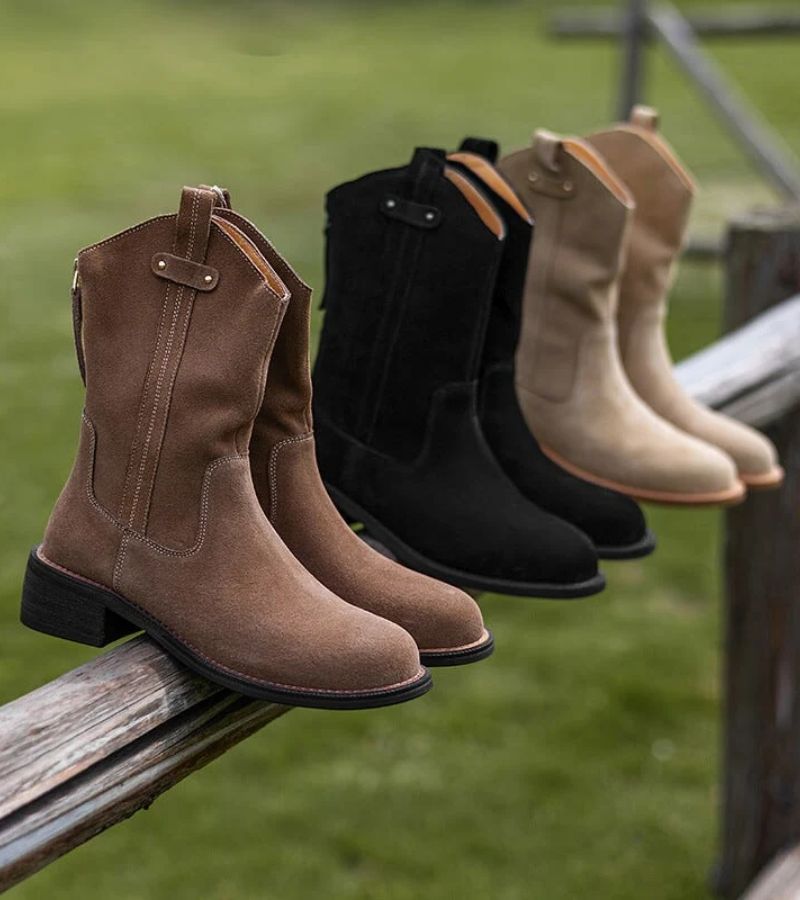 Rodeo | Bottines 100 % cuir velours et semelle en tendon de bœuf