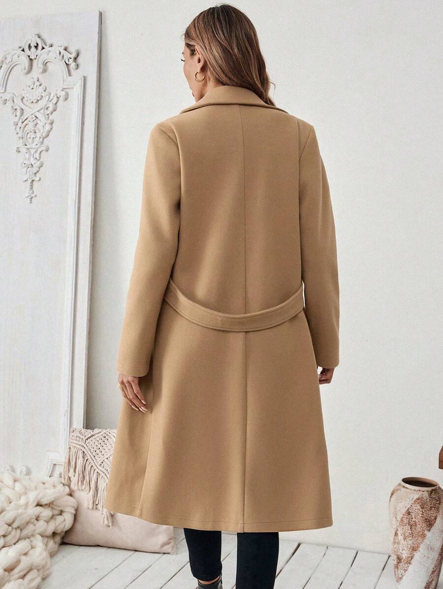 Manteau classique en drap de laine