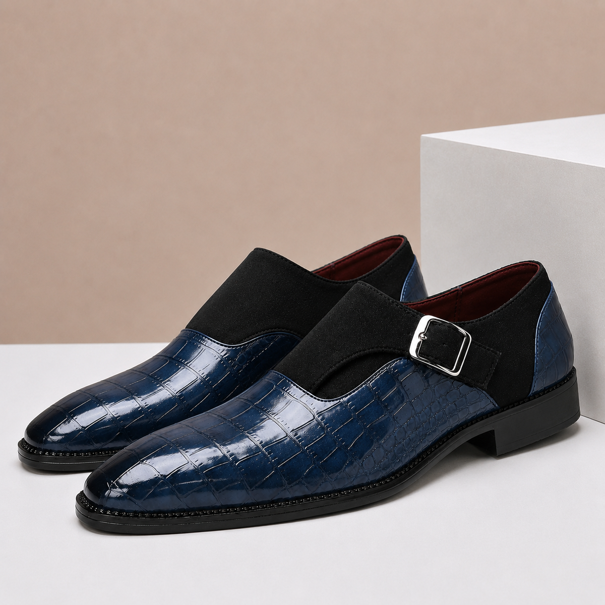 Chaussures Monk Strap Valerico en Cuir Véritable