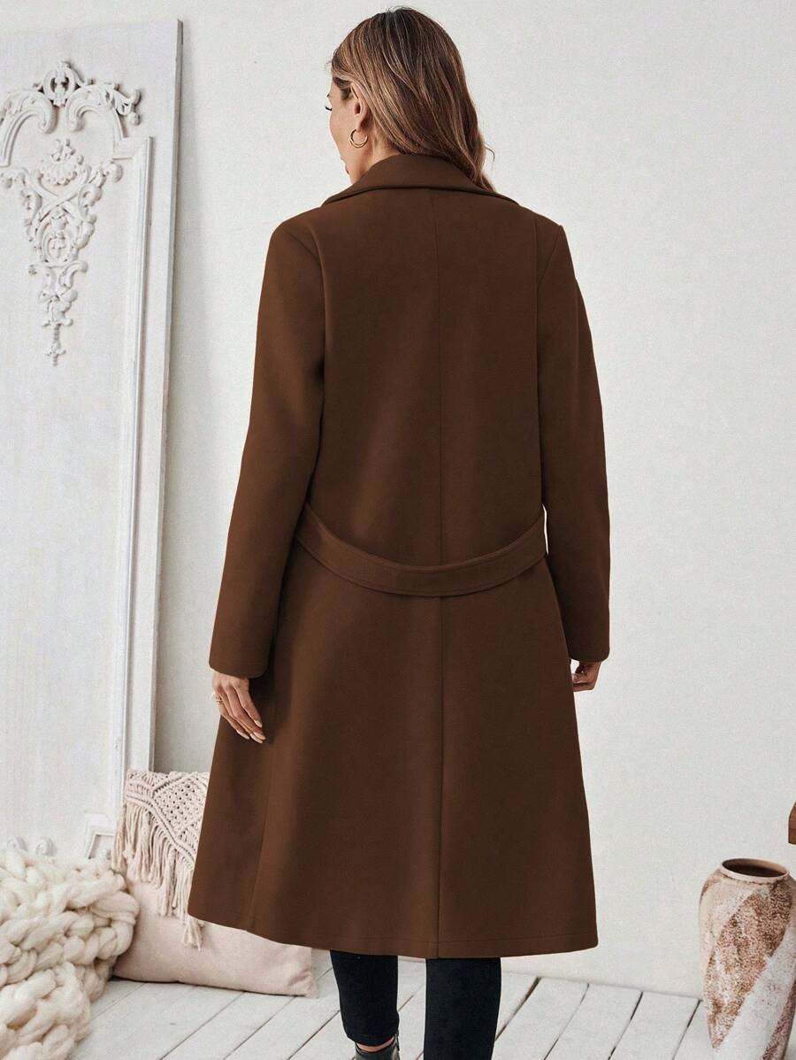 Manteau classique en drap de laine