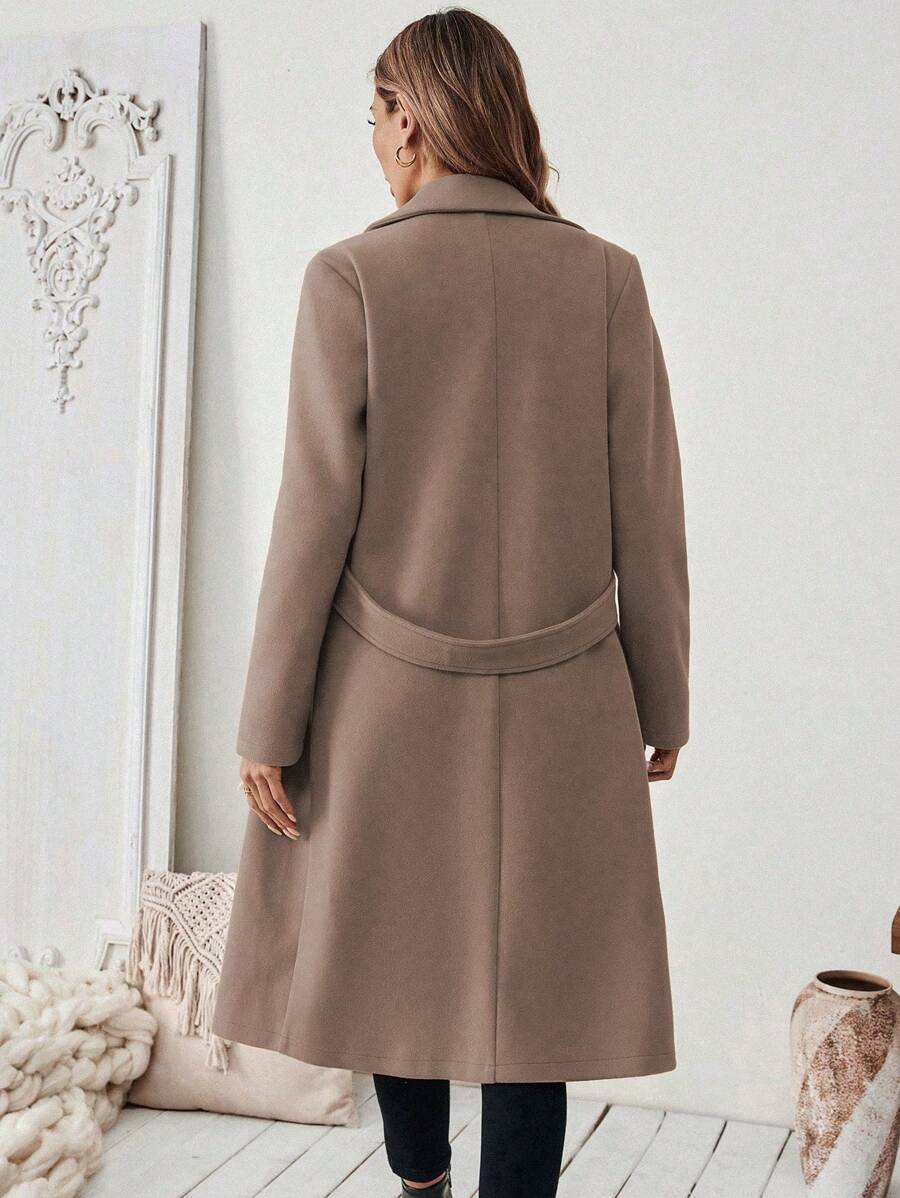 Manteau classique en drap de laine