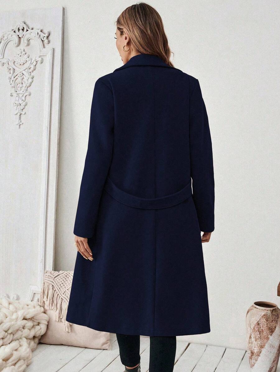 Manteau classique en drap de laine