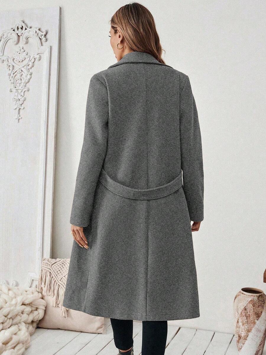 Manteau classique en drap de laine