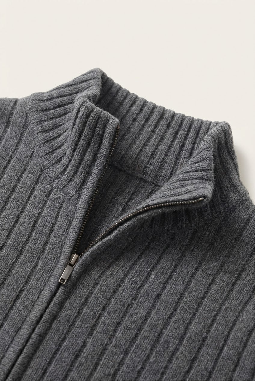 Gilet côtelé Léon gris