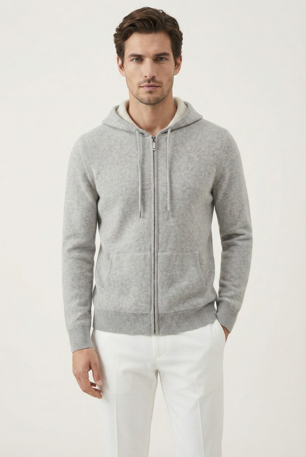Veste zippée Santo gris clair