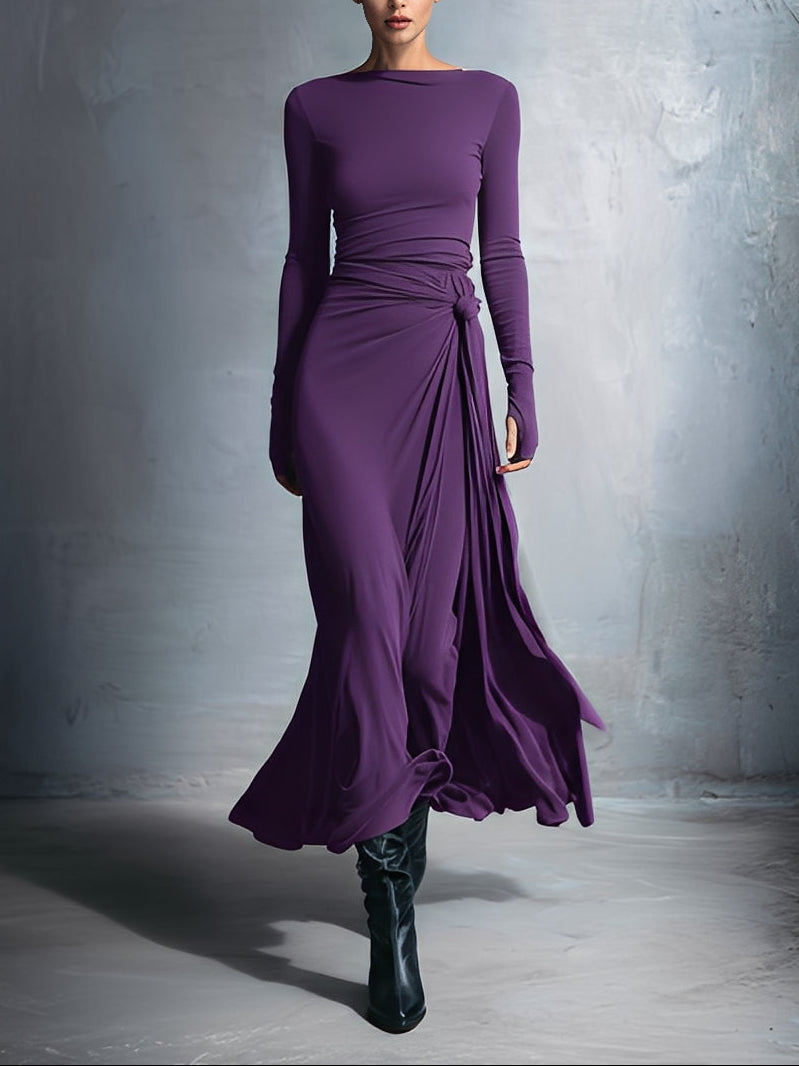Nadège | Robe Maxi à Nœud Latéral