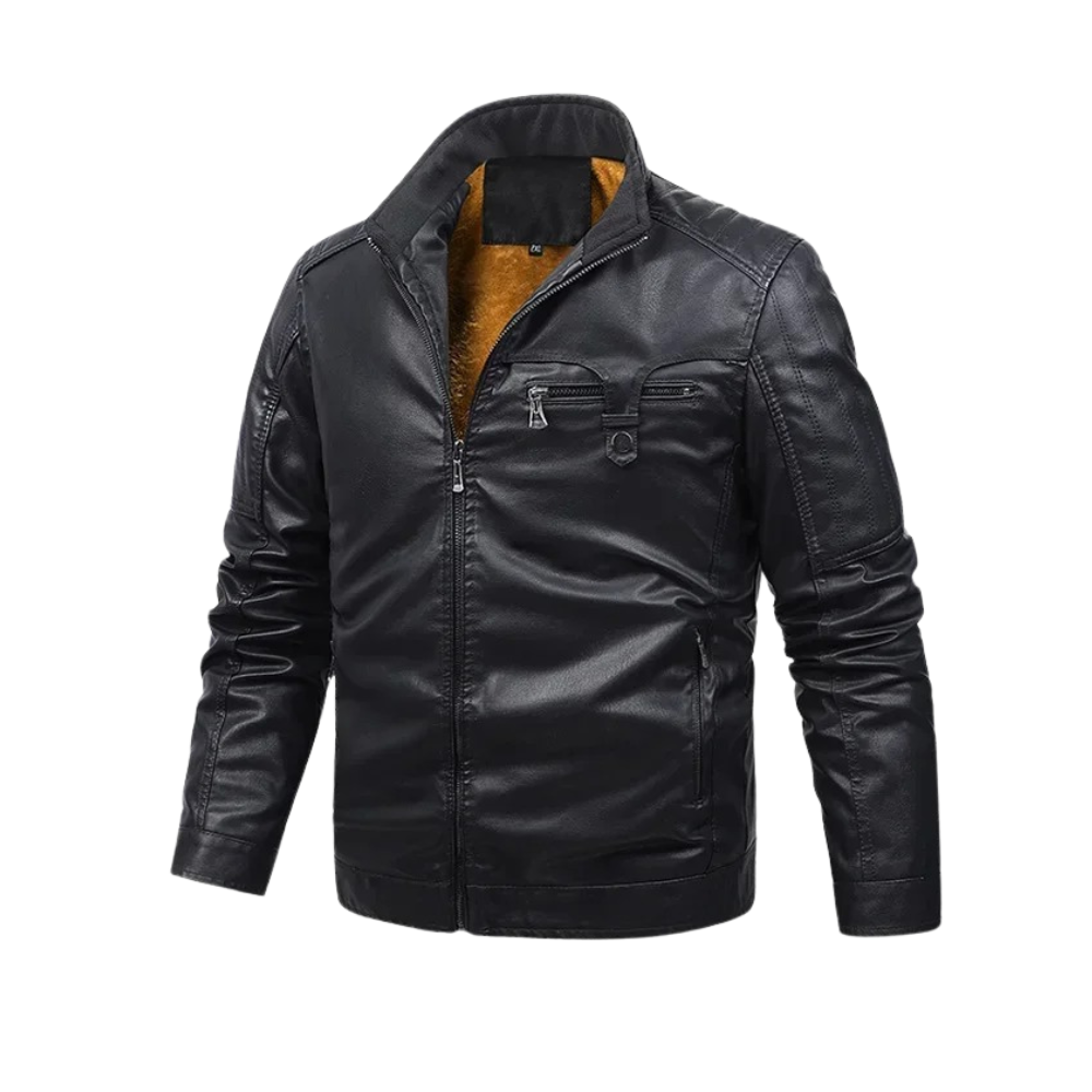 Ivan | Veste en cuir rétro doublée