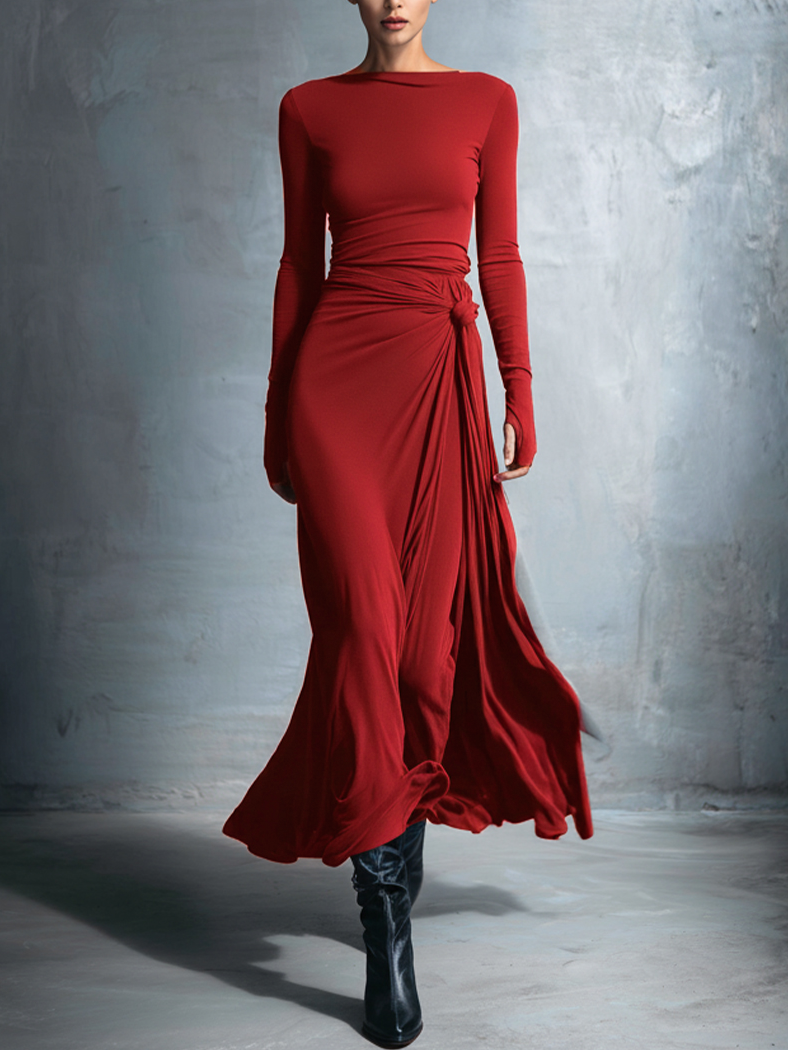 Nadège | Robe Maxi à Nœud Latéral