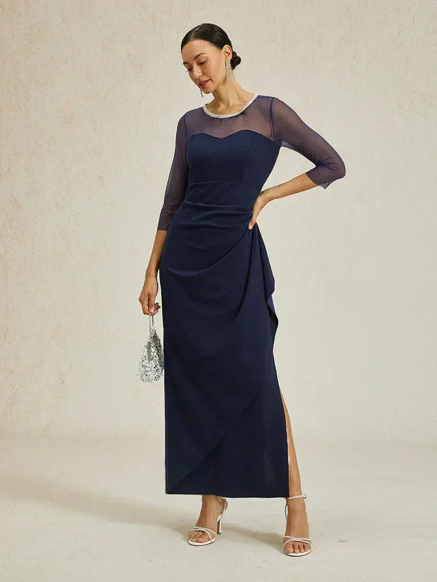 Robe midi ajustée avec drapé