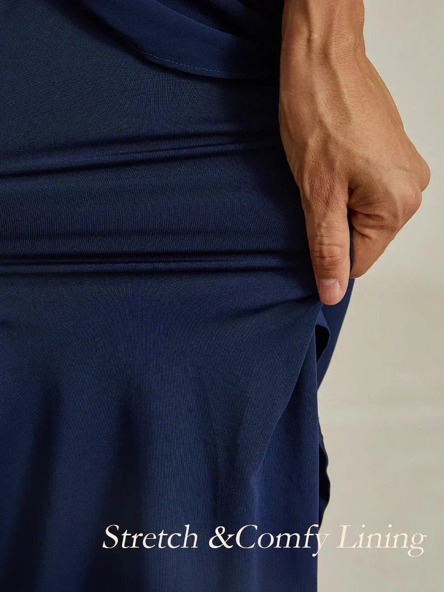 Robe midi en dentelle à manches trois quarts