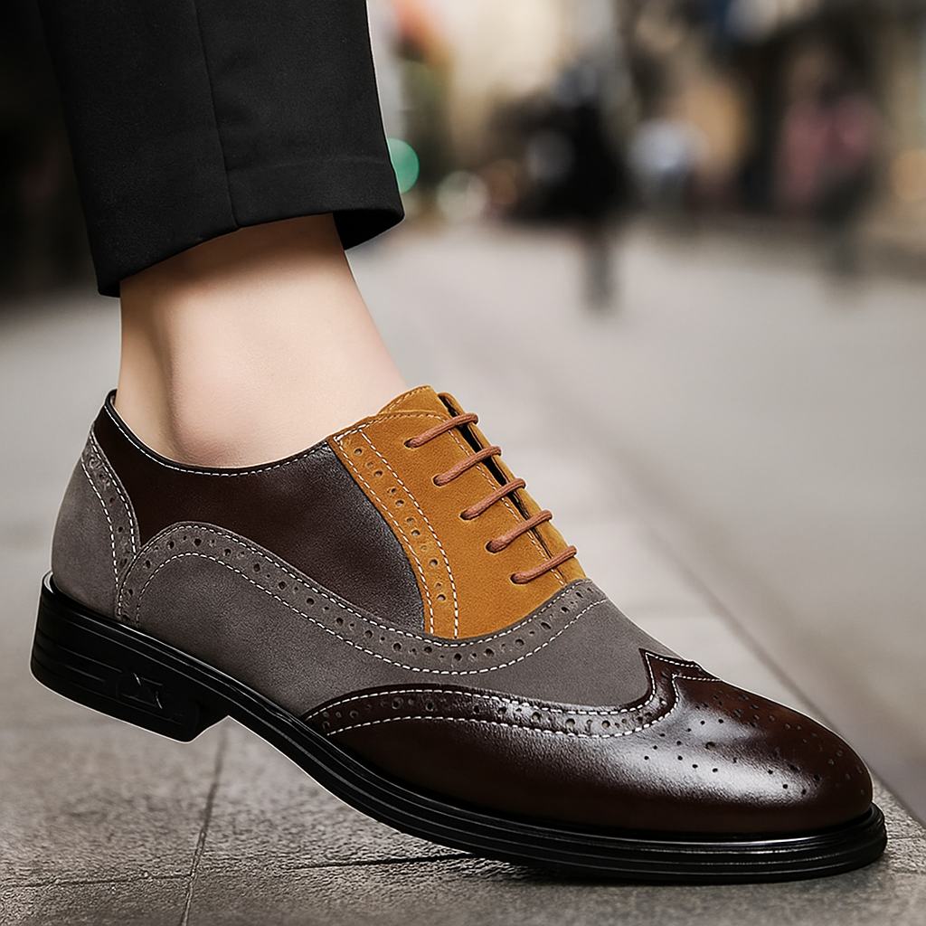 Chaussures Brogue Whitmore en Cuir et Daim