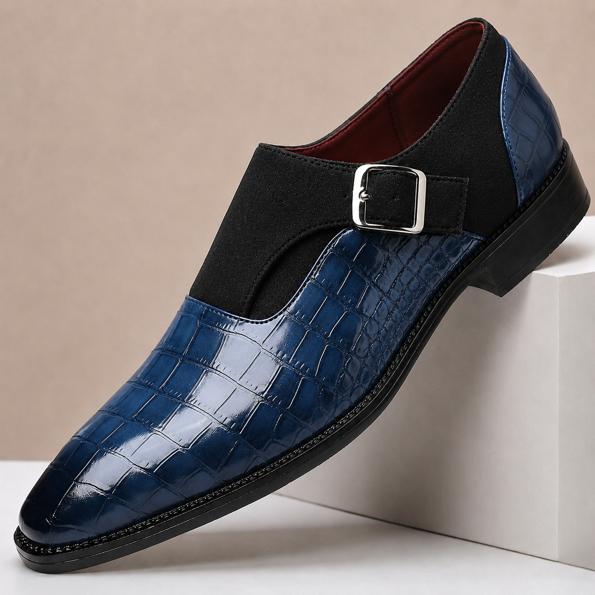 Chaussures Monk Strap Valerico en Cuir Véritable