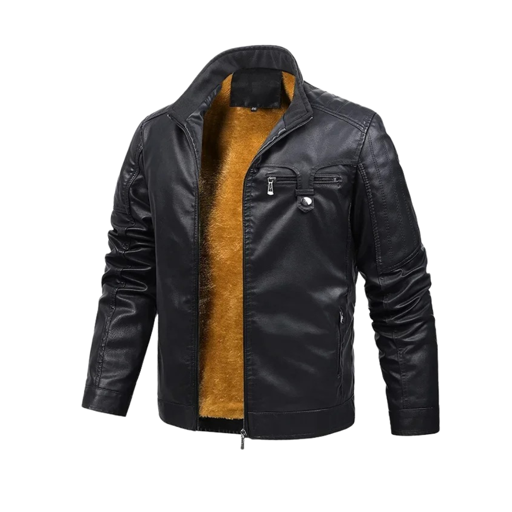 Ivan | Veste en cuir rétro doublée