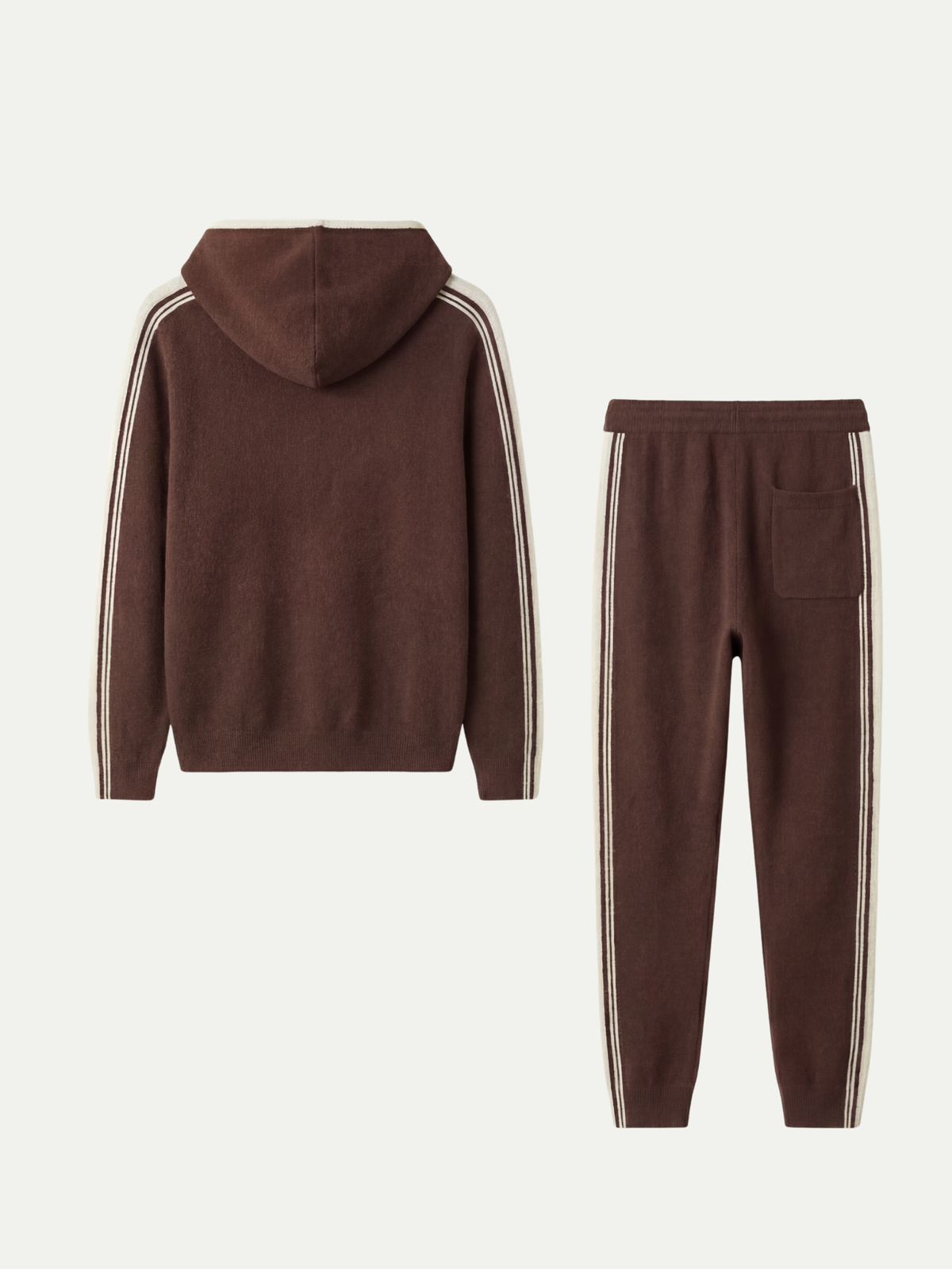 Ensemble Signature marron à capuche