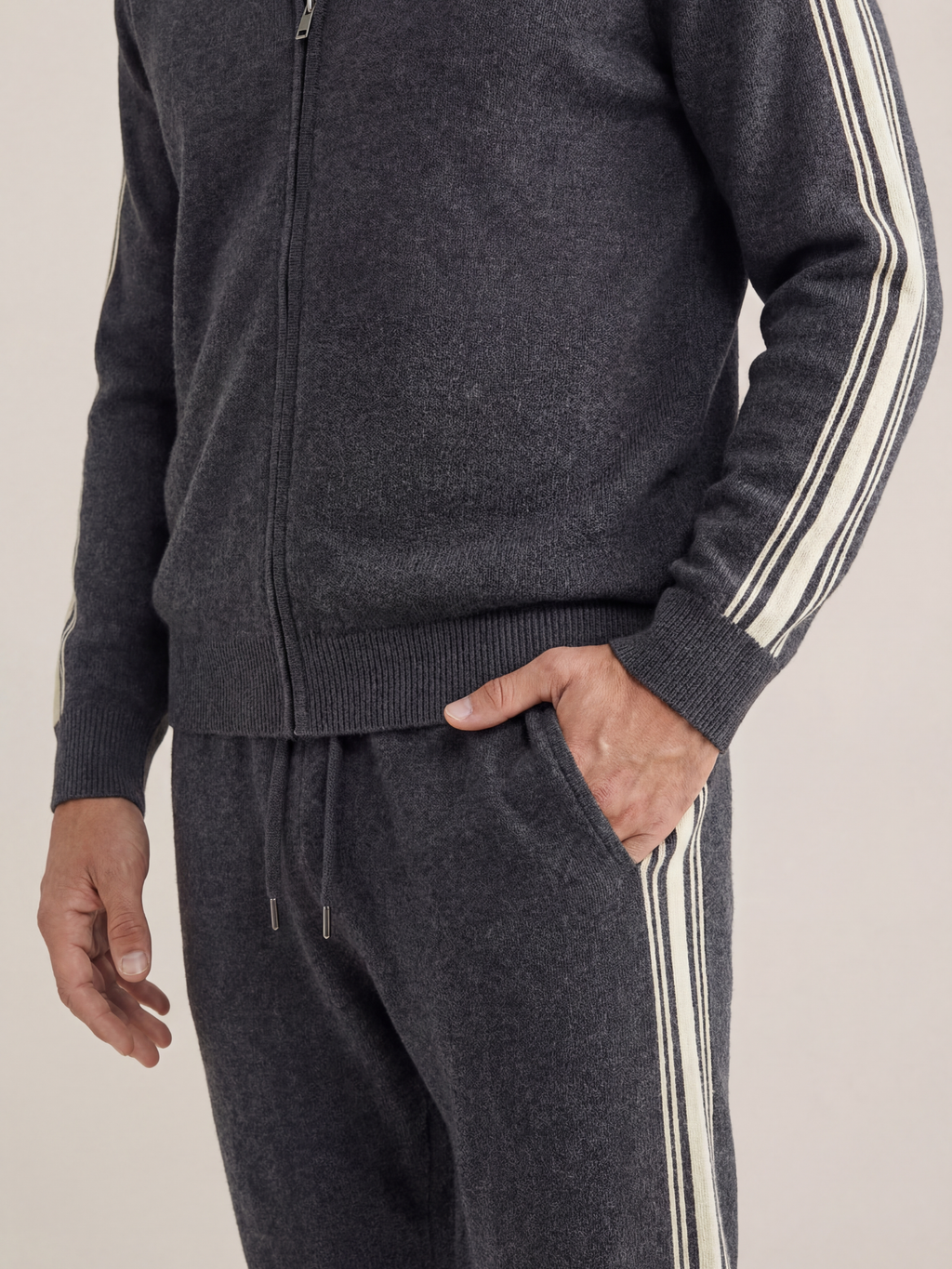 Ensemble Signature gris foncé à capuche