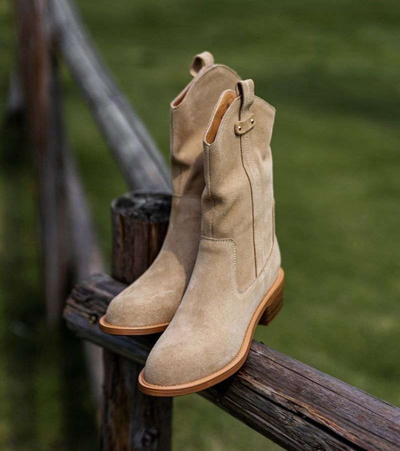 Rodeo | Bottines 100 % cuir velours et semelle en tendon de bœuf