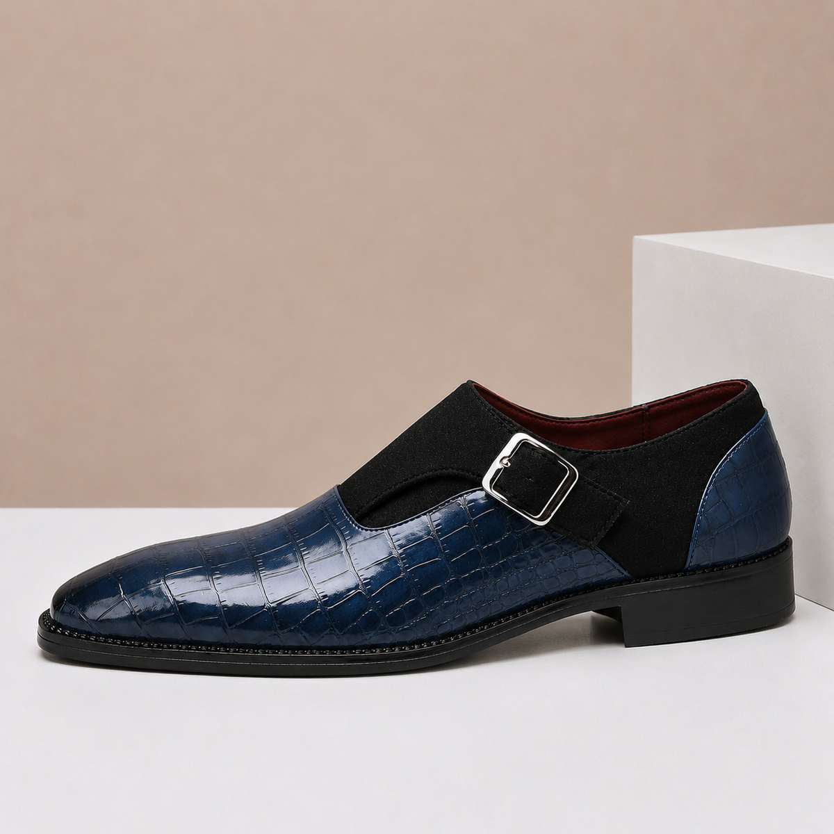 Chaussures Monk Strap Valerico en Cuir Véritable