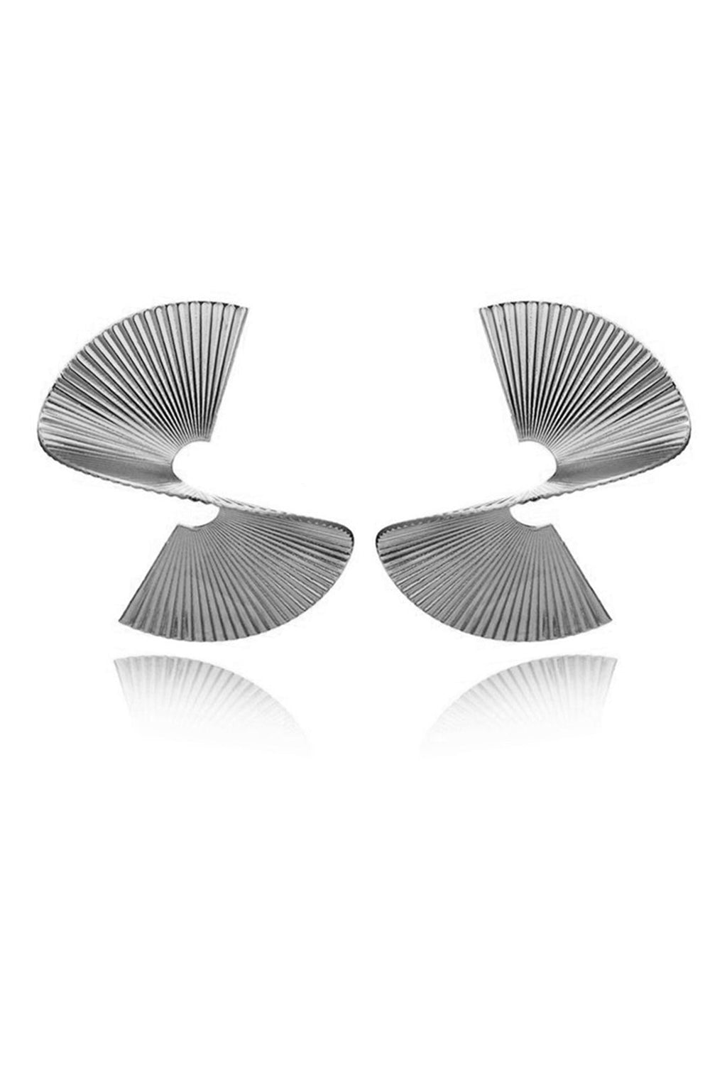 Boucles d’oreilles en métal plissé