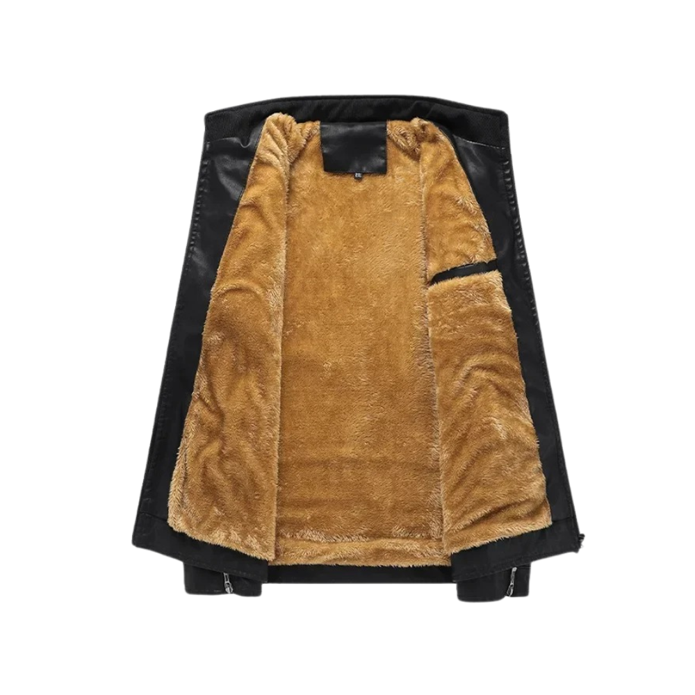 Ivan | Veste en cuir rétro doublée