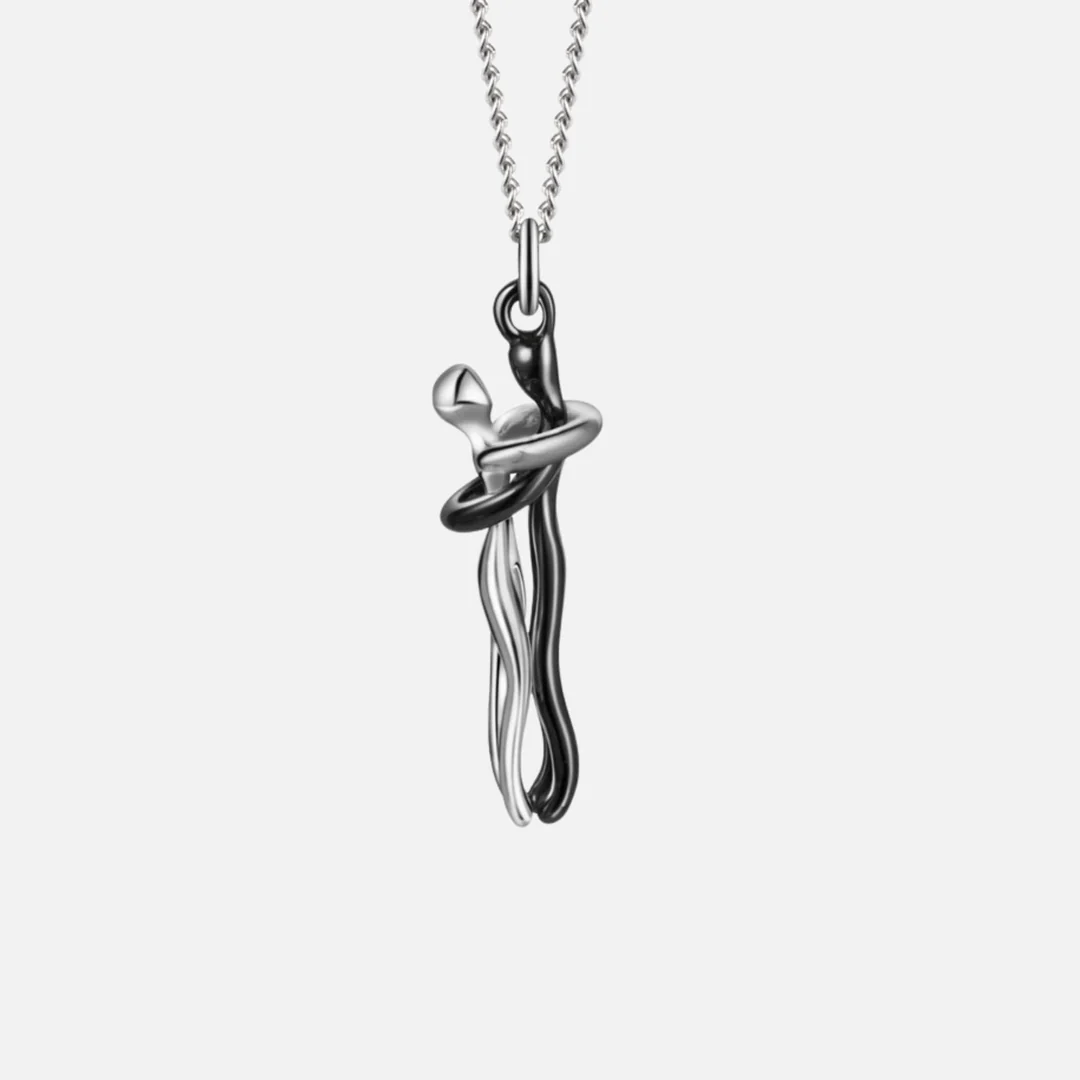 L’étreinte de l’âme | Collier bicolore or et argent