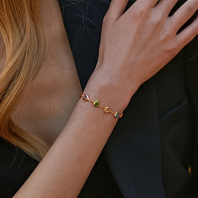 Marilou | Bracelet avec des cœurs colorés