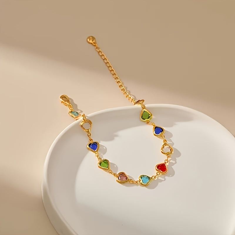 Marilou | Bracelet avec des cœurs colorés