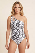 Maillot de bain asymétrique imprimé