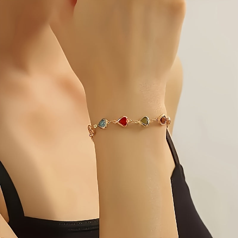 Marilou | Bracelet avec des cœurs colorés