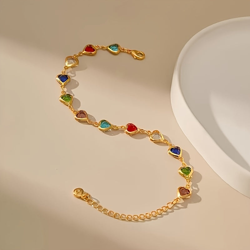 Marilou | Bracelet avec des cœurs colorés