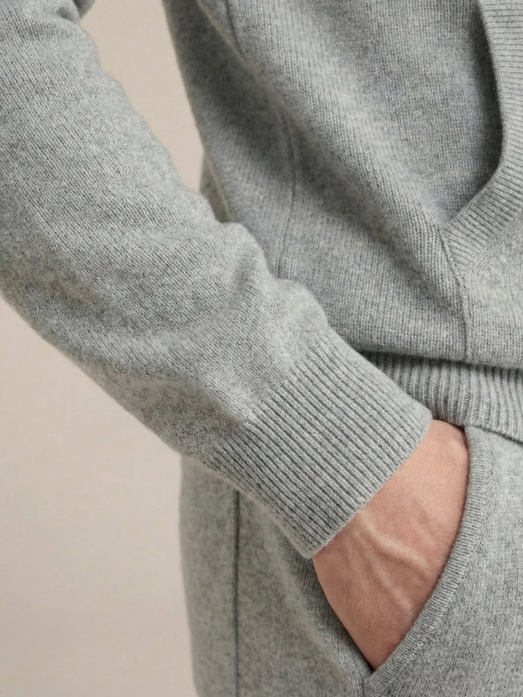 Ensemble Signature gris clair à capuche