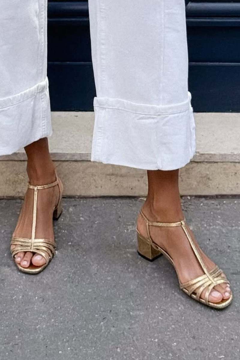 Allegra | Goldene Sandalen Tägliche Eleganz