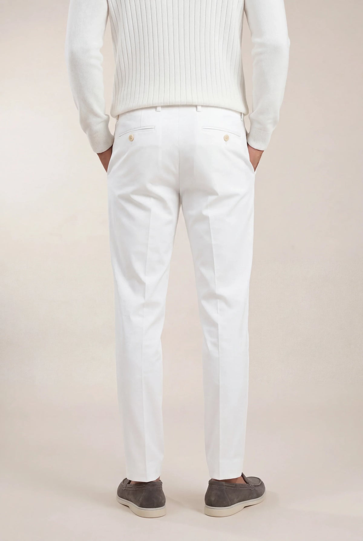 Pantalon élégant ivoire