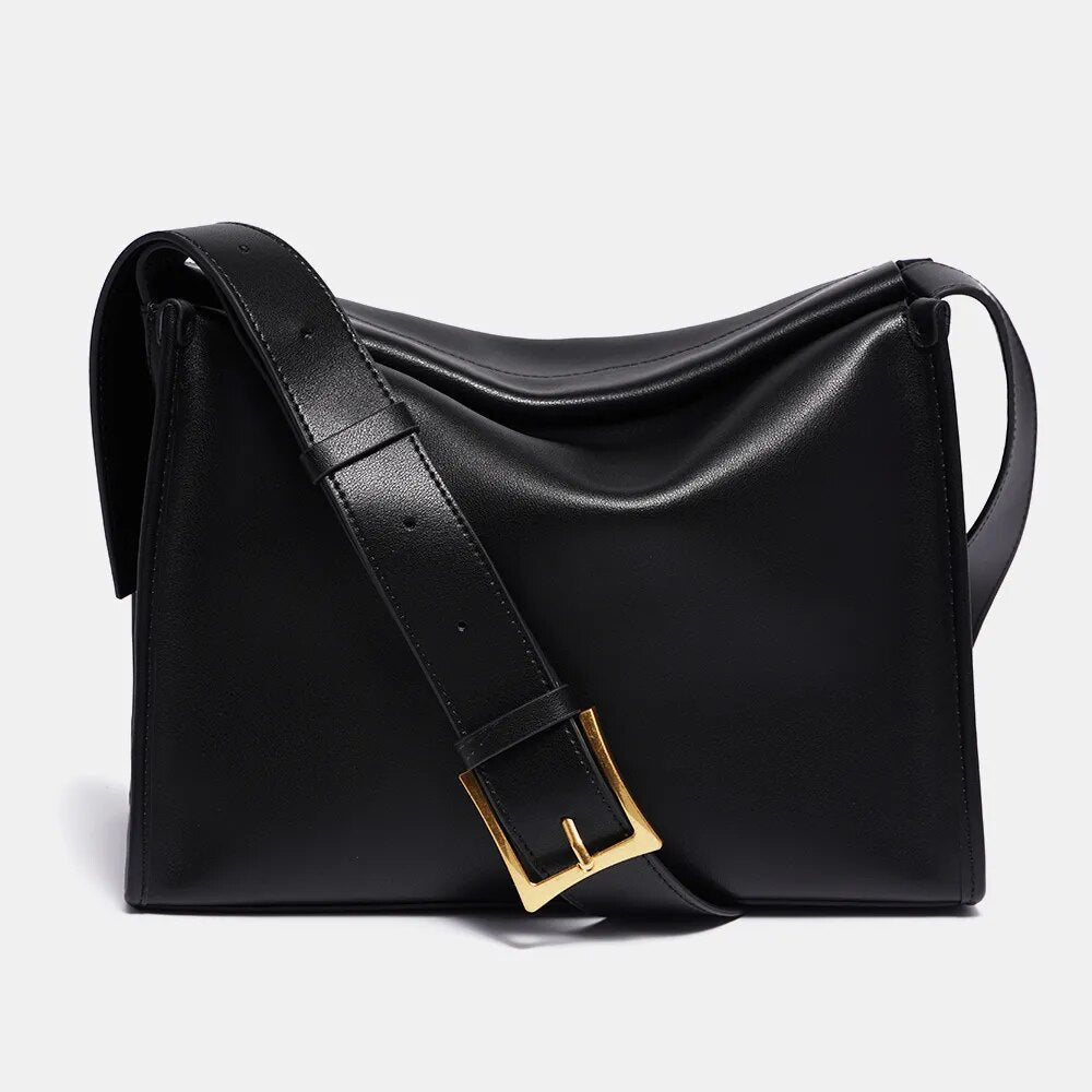 Sac bandoulière en cuir véritable Naomi
