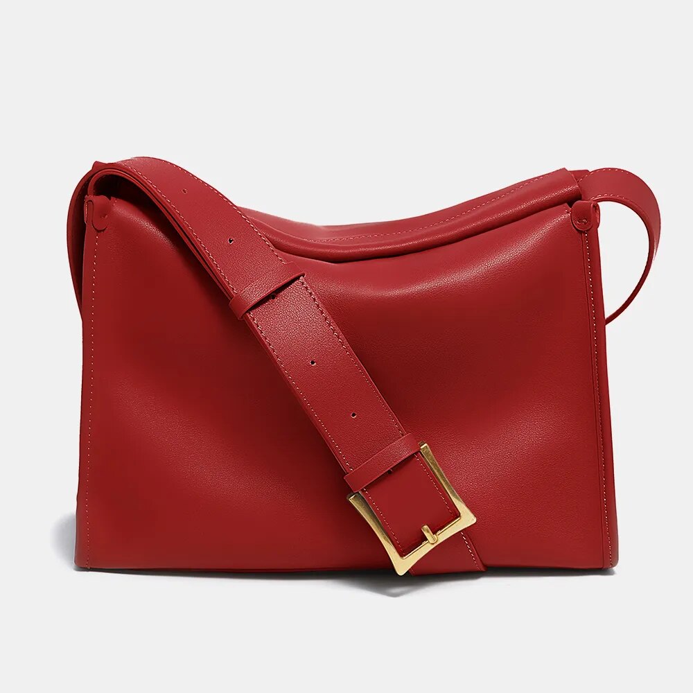Sac bandoulière en cuir véritable Naomi