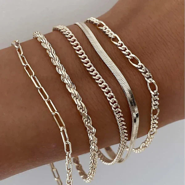 Liliane | Ensemble de 5 bracelets élégants