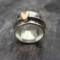 Isaline | Bague avec cœur doré