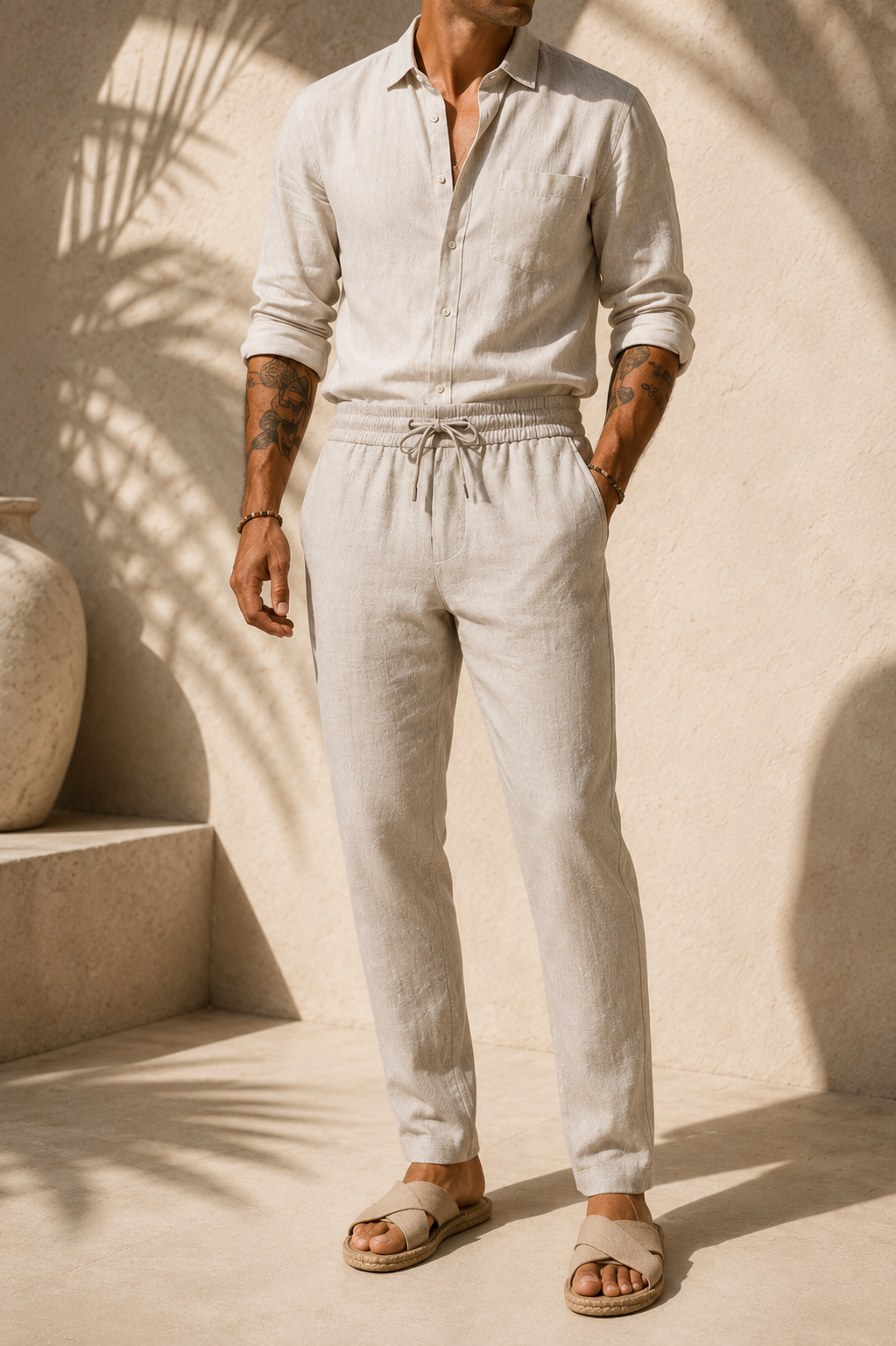 Mateo - Pantalon de plage en lin
