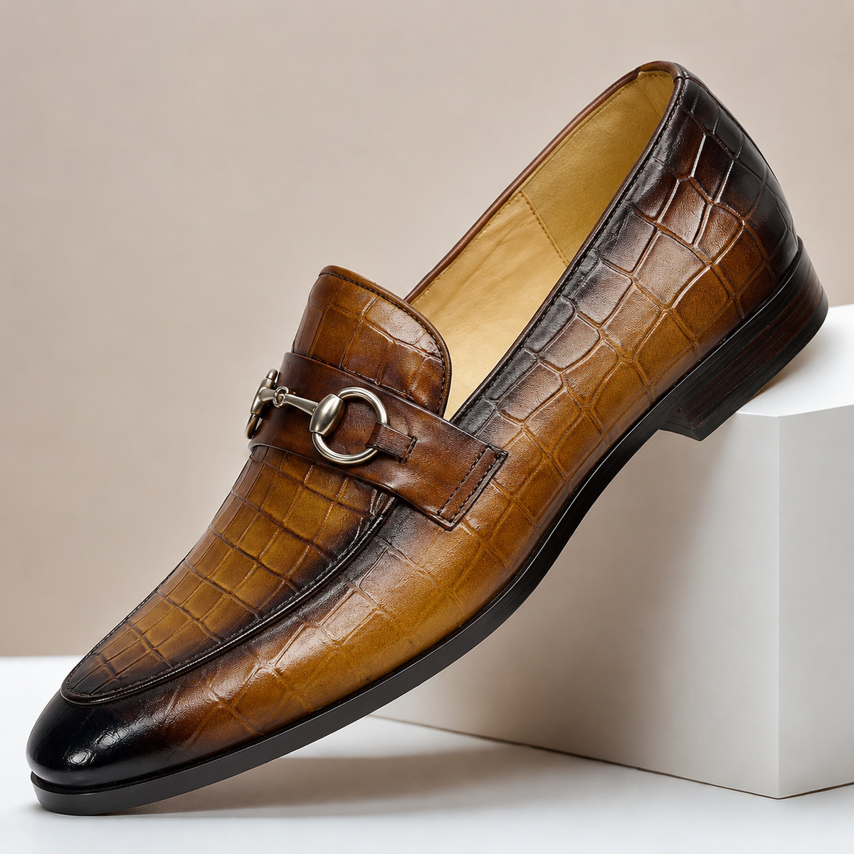 Mocassins Gaspari en Cuir Embossé