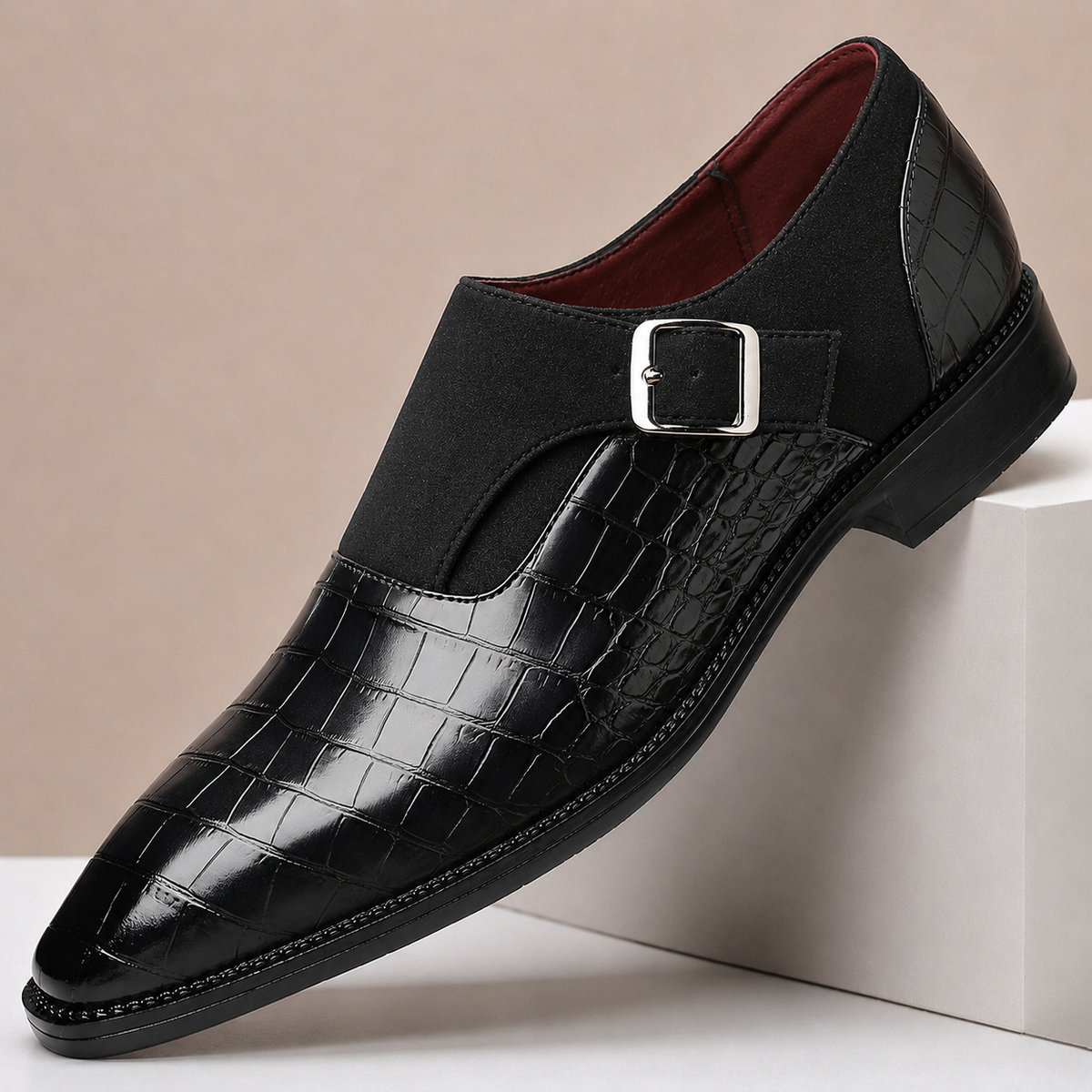 Chaussures Monk Strap Valerico en Cuir Véritable
