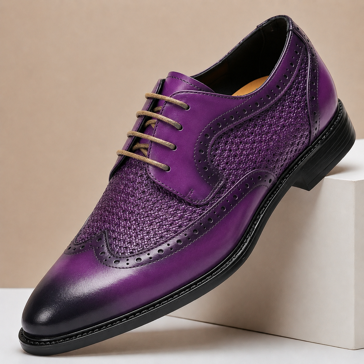 Chaussures Brogue Lucerra en Cuir Pleine Fleur