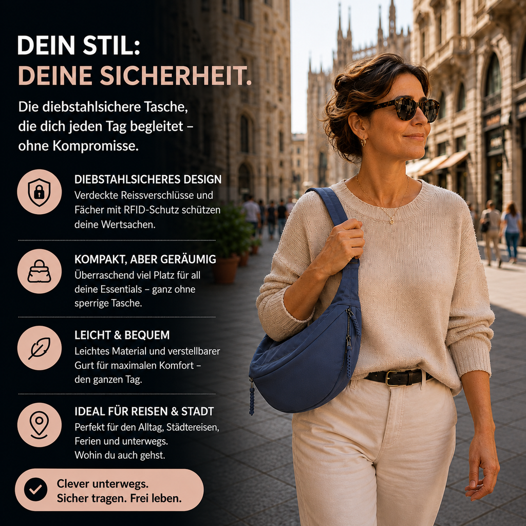 Mara | Schultertasche Blau