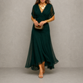 Émilie | Robe de Soirée Drapée à Décolleté V