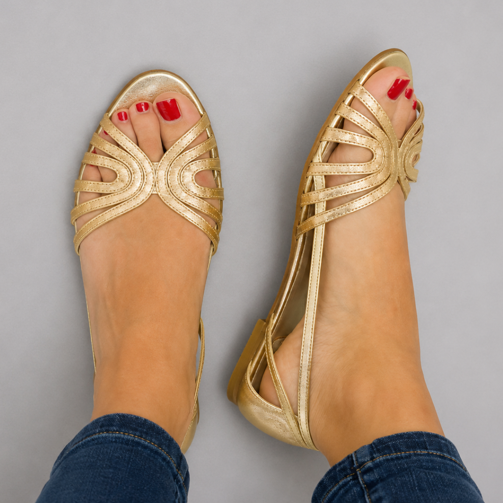Eleonora | Goldene Sommer-Sandalen