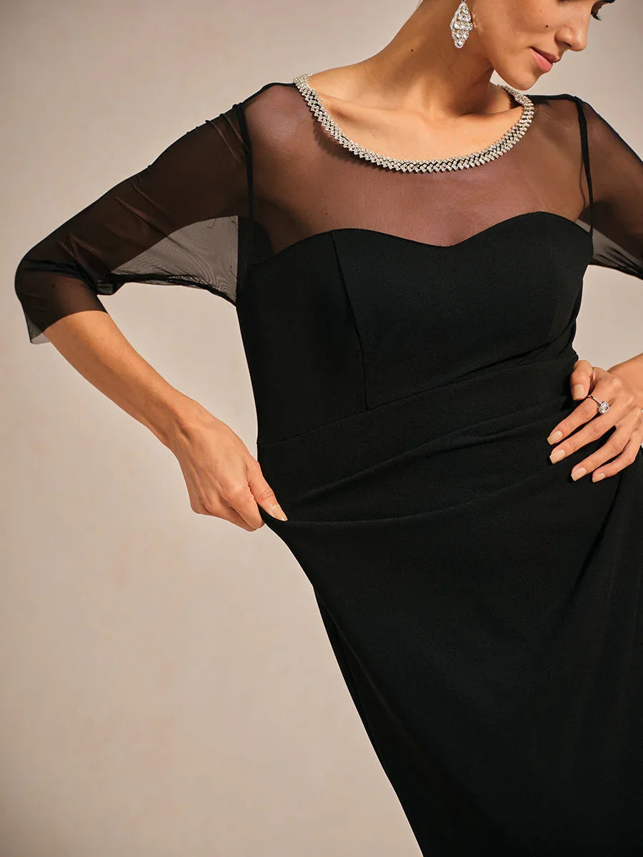 Robe midi ajustée avec drapé