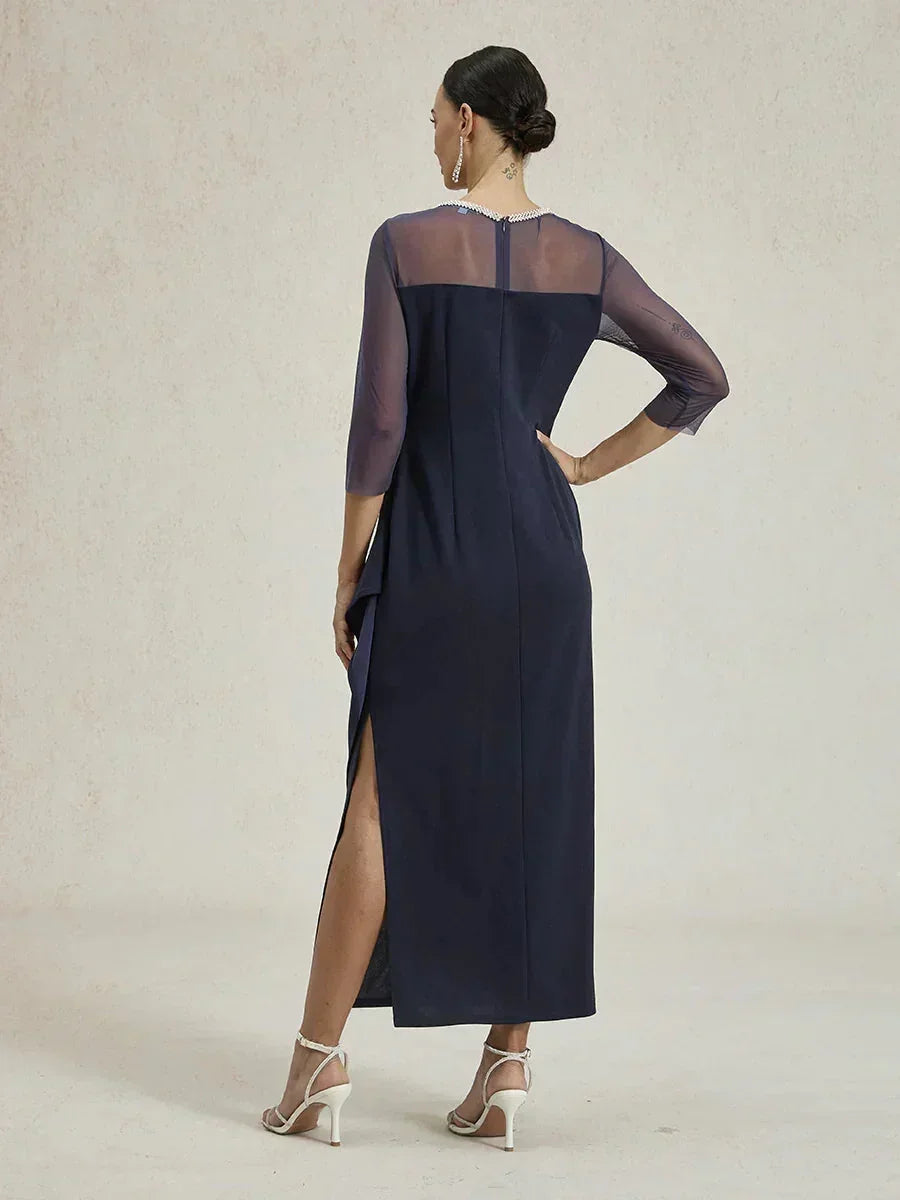 Robe midi ajustée avec drapé